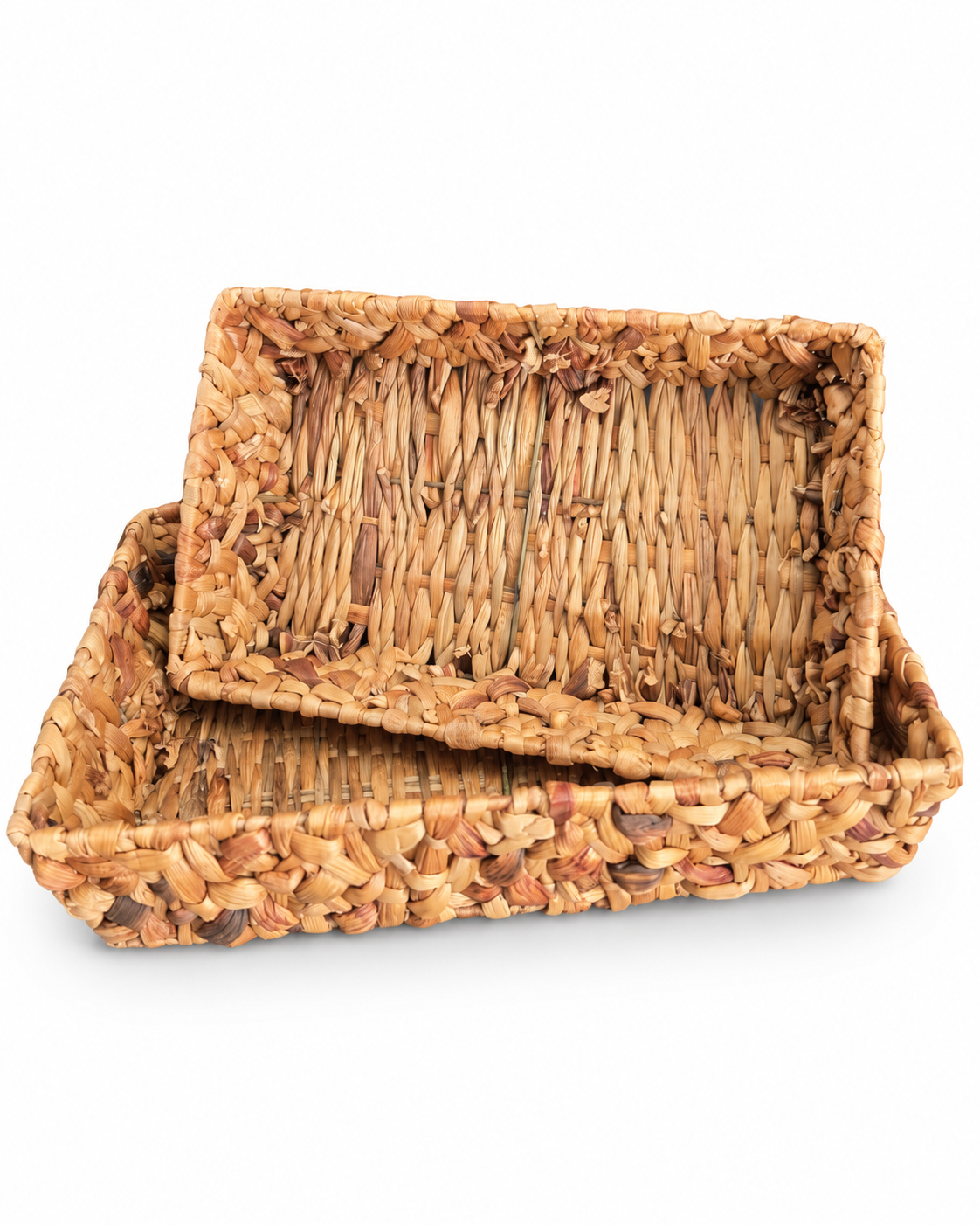 Set de 2 cestas de fibras naturales trenzadas