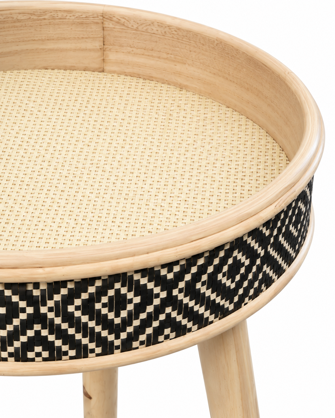 Mesita auxiliar madera natural - Imagen 2