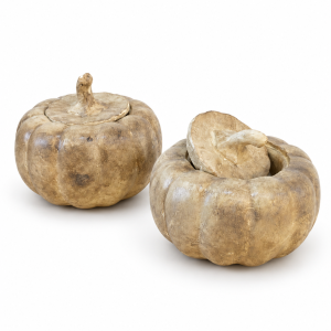Portavela artesanal con forma de calabaza 9 cm